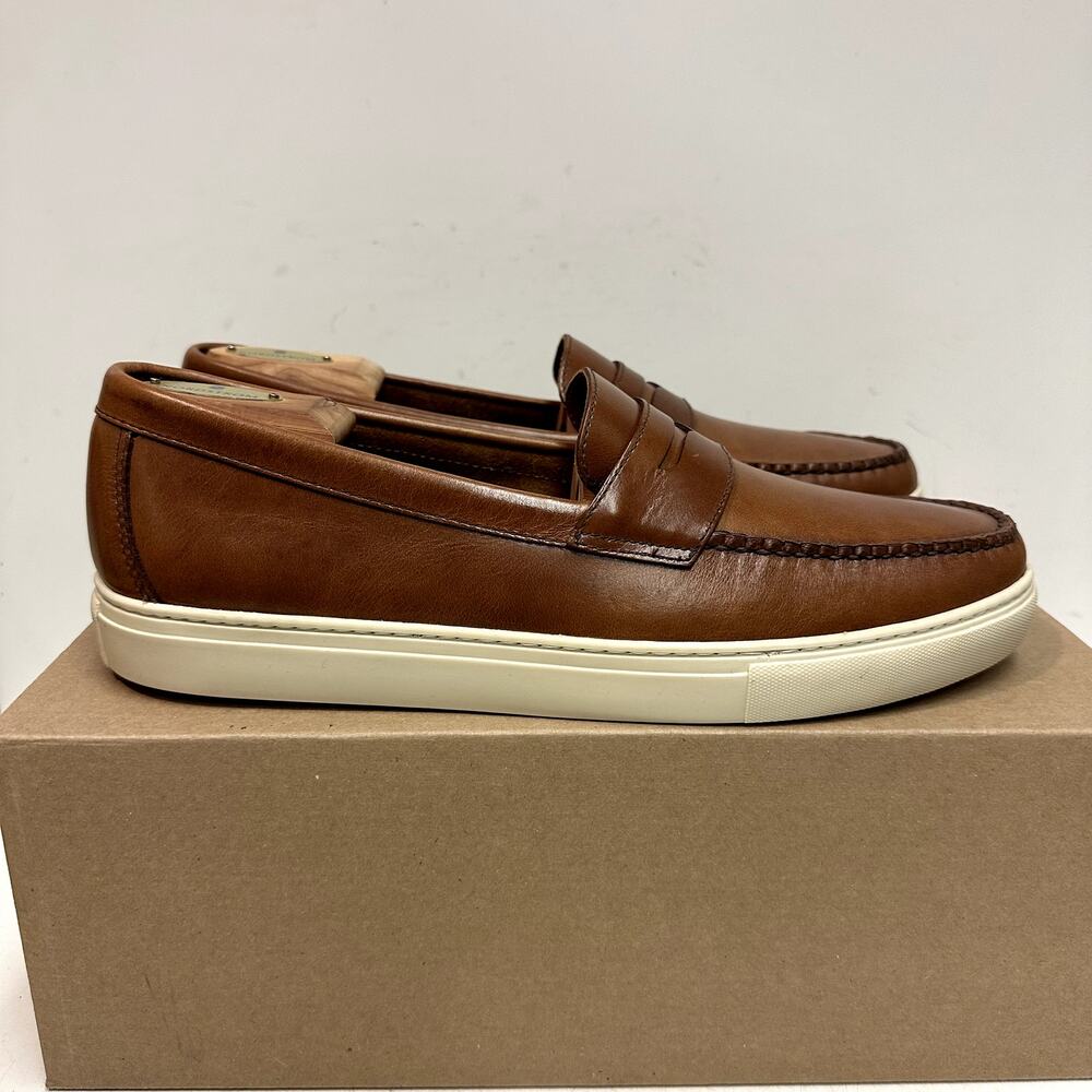 NIB J. Crew Leather Hybrid Casual Penny Loafers Havana Brown Sneakers US 11.5 D - Picture 5 of 9